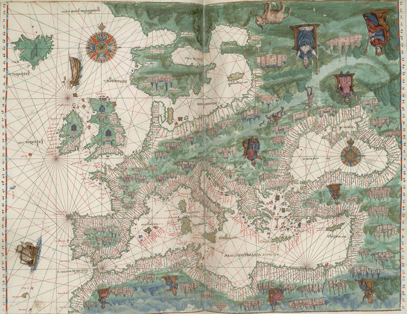 Europe and Northern Africa Portolan Atlas 1547