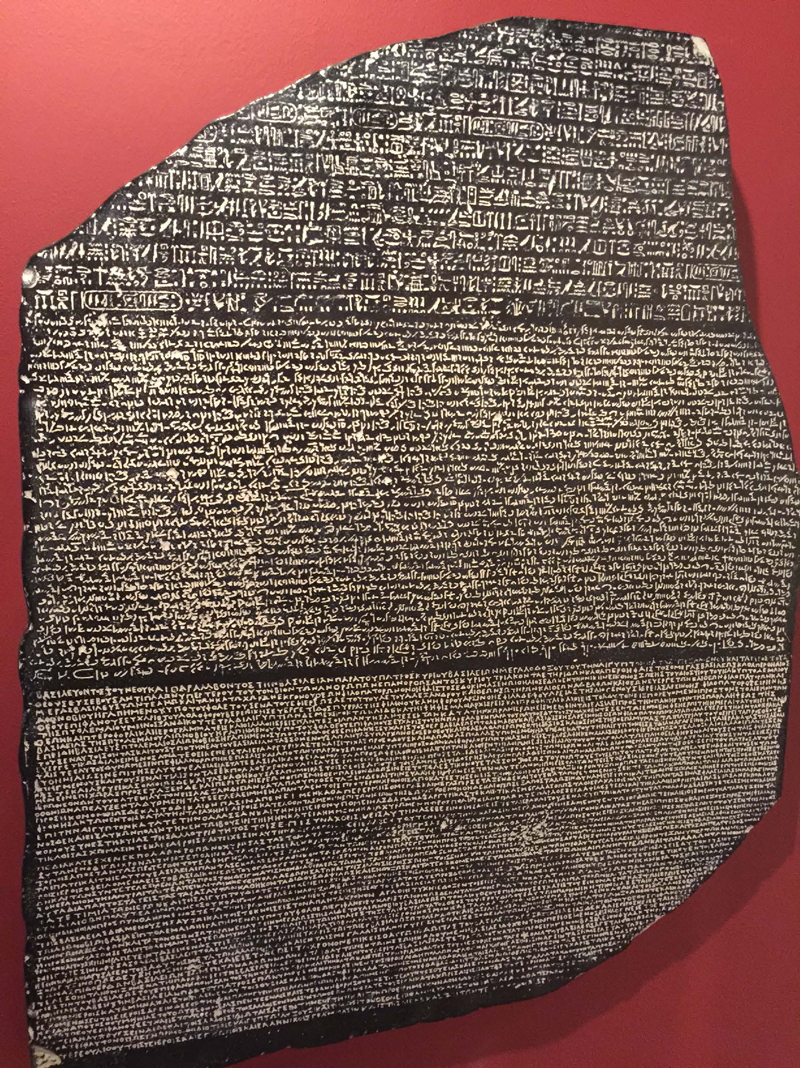 The Rosetta Stone, 196 B.C.E. Cast of the Original in the British Museum