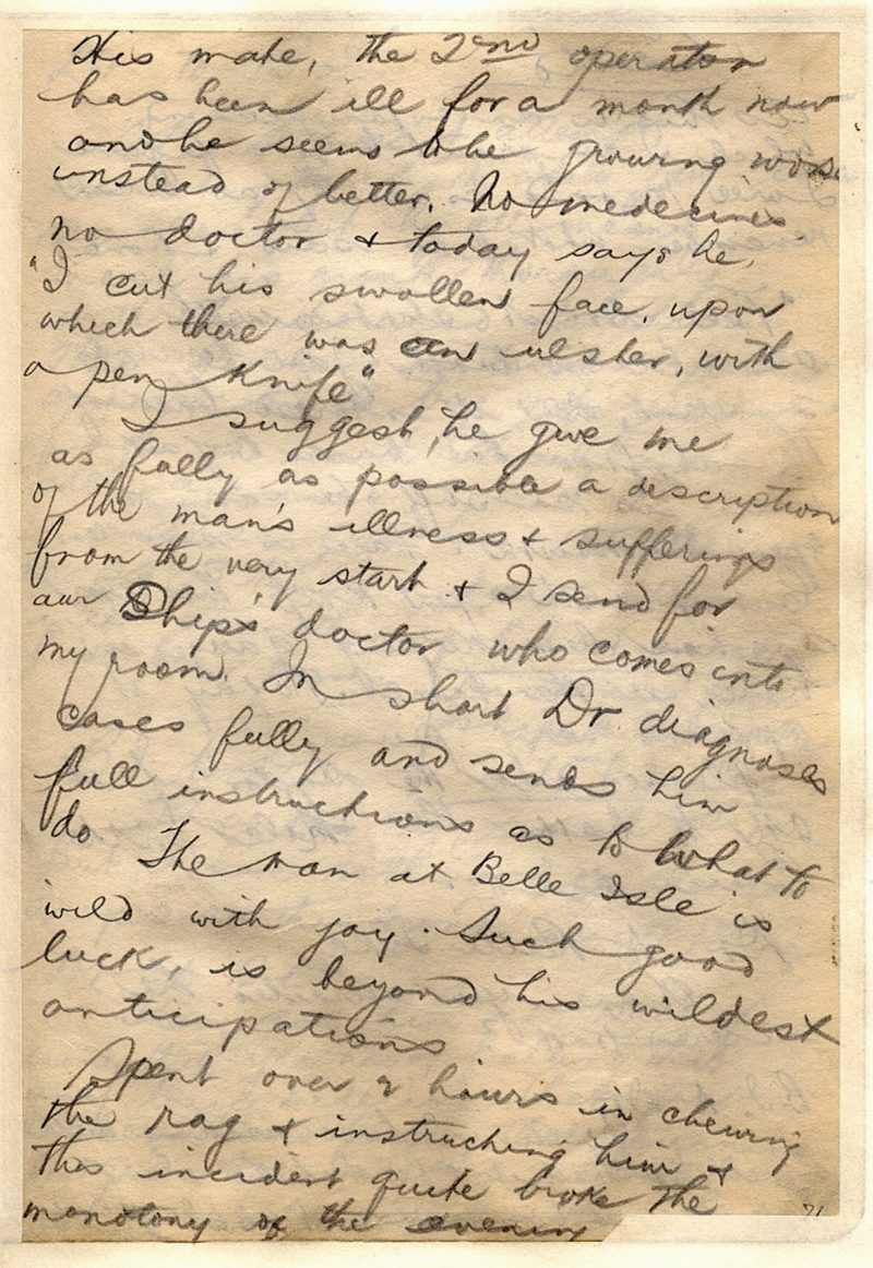 David Sarnoff Diary Entry, 3/26/1911