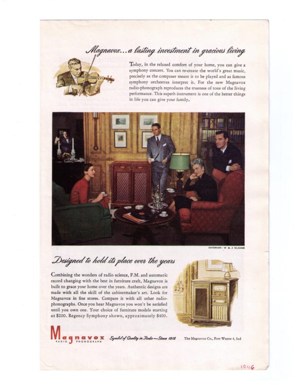 Magnavox Radio Phonograph Ad