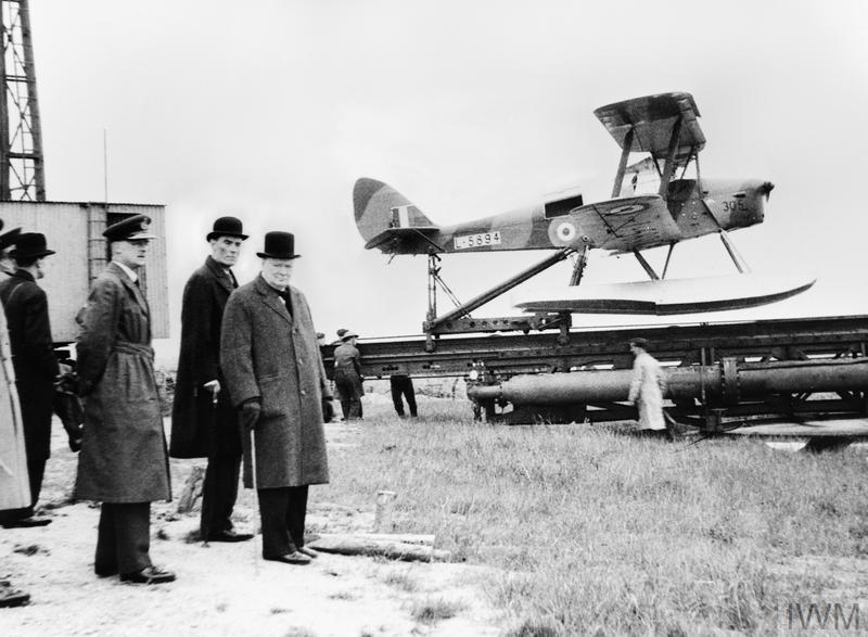 The Prime Minister, Mr Winston Churchill, with Captain The Right Honourable David Margesson, Secretary of State for War