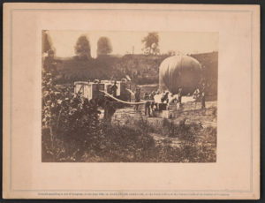 Thaddeus S. C. Lowe ascends in his aerial balloon, "Intrepid"