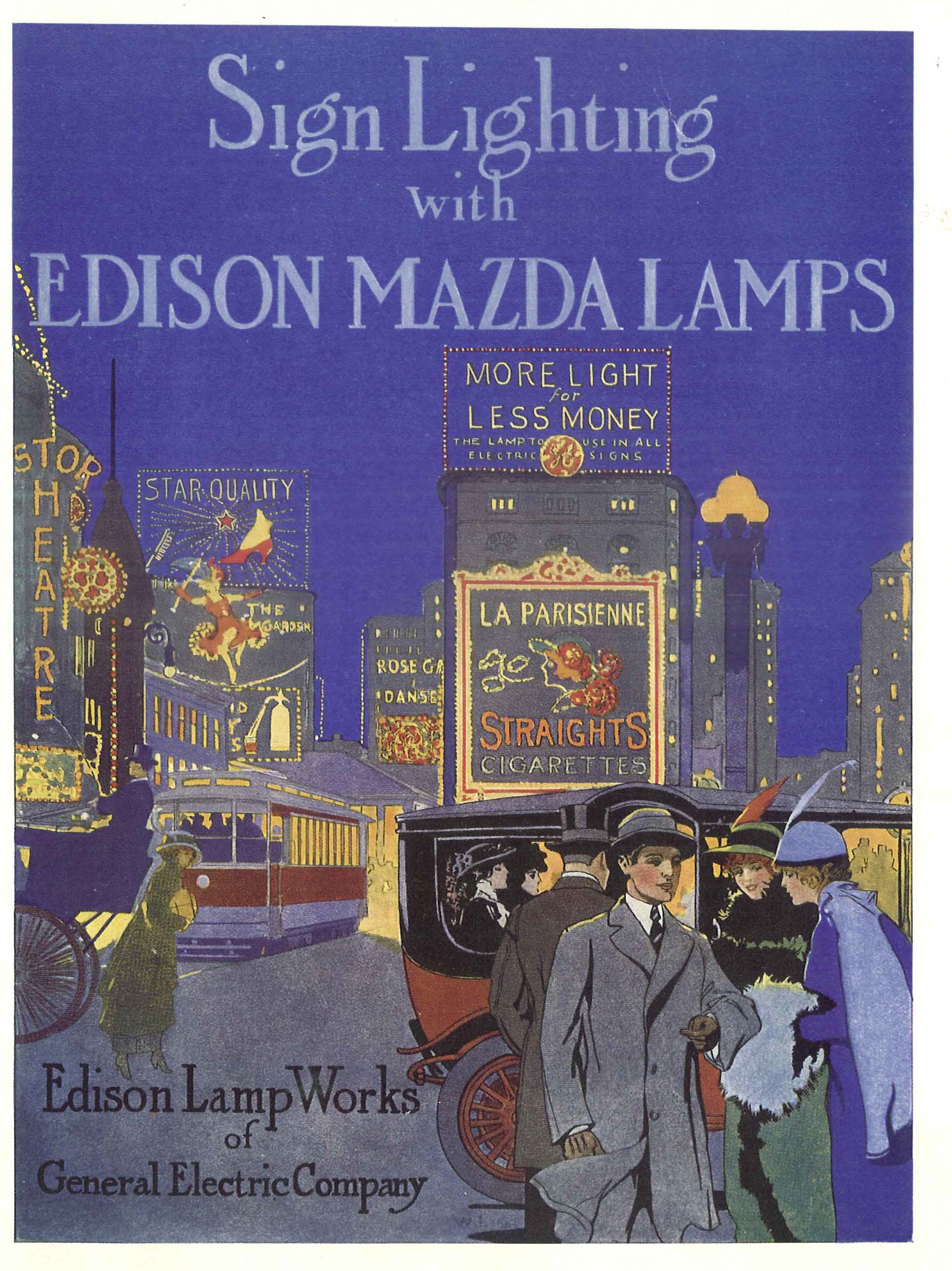 Advertisement for Edison Mazda Lamps
