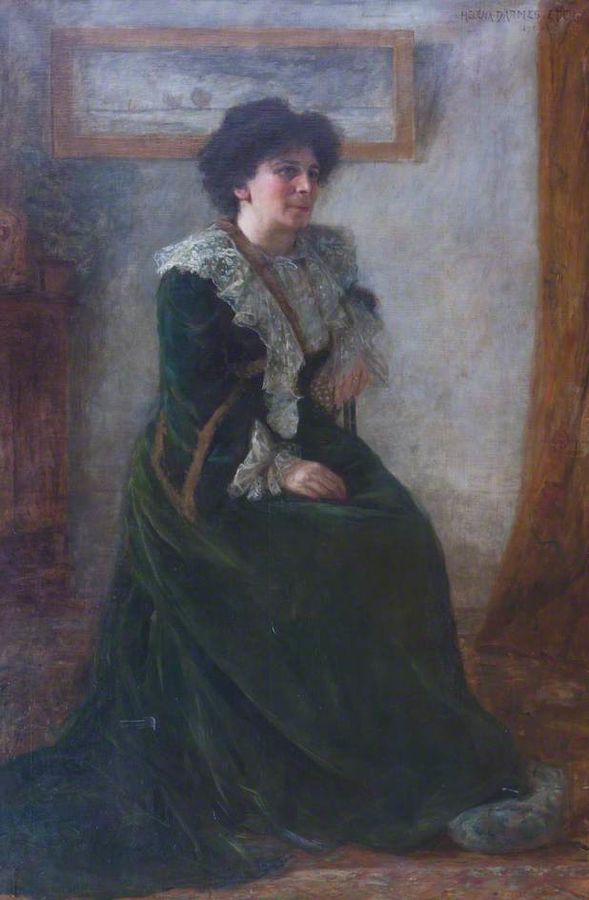 Portrait of Hertha Ayrton (1854-1923). Artist: Helena Arsene Darmesteter. Griton College, University of Cambridge.
