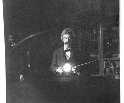 Mark Twain in Nikola Tesla’s Lab