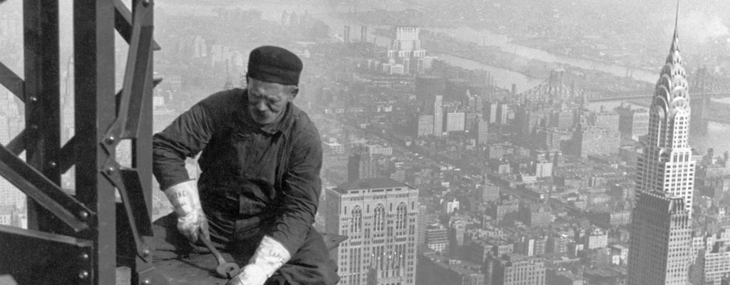 Workman on Framework of the Empire State Building