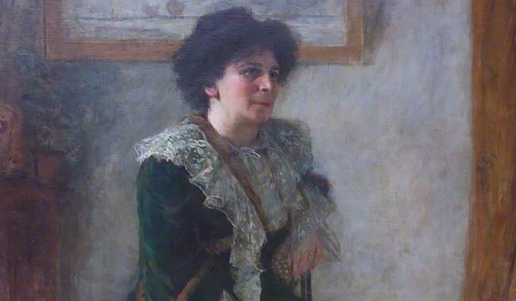 Portrait of Hertha Ayrton (1854-1923). Artist: Helena Arsene Darmesteter. Griton College, University of Cambridge.